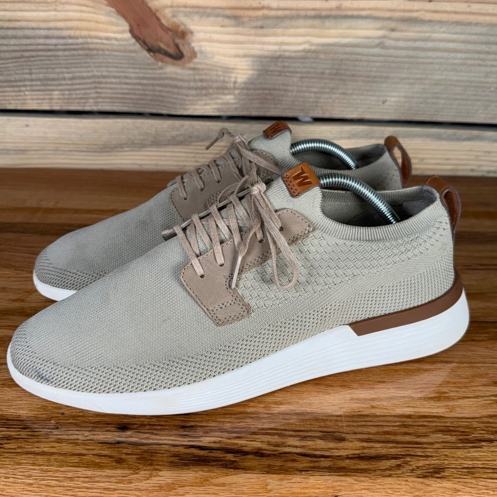 Wolf & Shepherd SwiftKnit Derby Men's 11 Shoes Khaki Tan Brown Sneaker